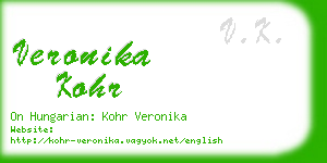 veronika kohr business card